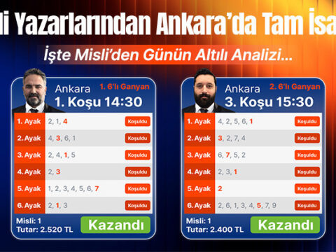 Misli yazarlarindan ankarada tam isabet iste mislide gunun kazanan altilisi nXzkixG8